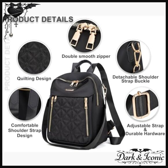 Mini Nylon Backpack Lightweight Daypack Travel Shoulder Bag Satchel Tote main image 6